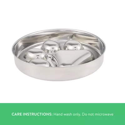 Product Top Paw® Stainless Steel Slow Feeder Dog Bowl