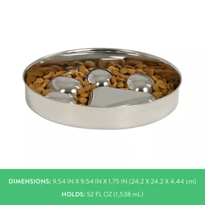Product Top Paw® Stainless Steel Slow Feeder Dog Bowl