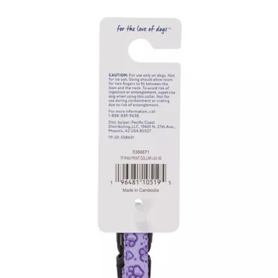 Product Top Paw® Purple Paw Print Dog Collar