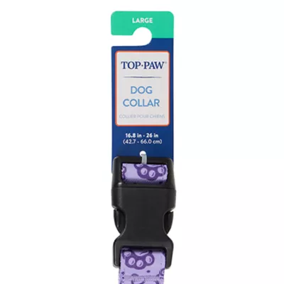 Product Top Paw® Purple Paw Print Dog Collar