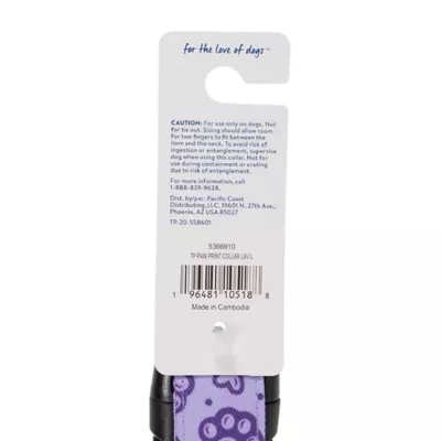 Product Top Paw® Purple Paw Print Dog Collar