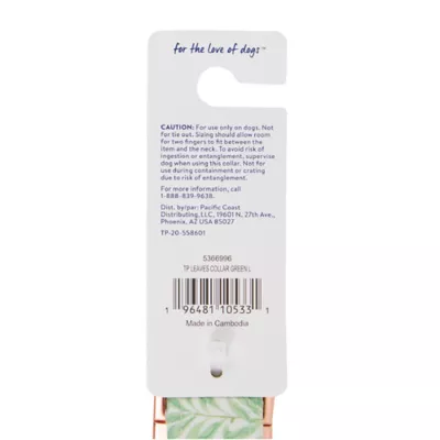 Product Top Paw® Green Leaves Dog Collar