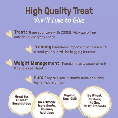 Product COOKIE PAL Dog Treats Blueberry & Pumpkin Soft Baked Bites