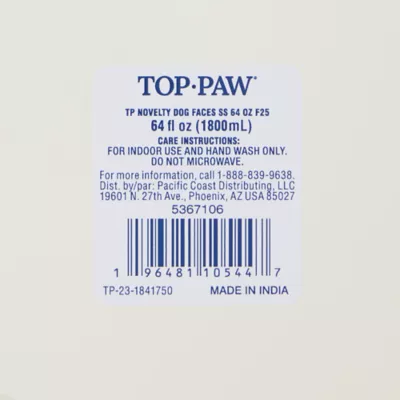 Product Top Paw® Novelty Dog Faces Stainless Steel Dog Bowl