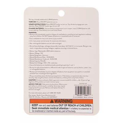 Product Thrills & Chills® Electronic Mouse Cat Toy