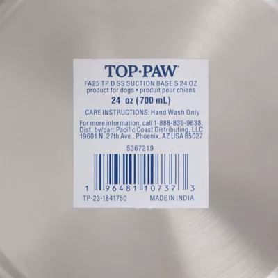 Product Top Paw® Stainless Steel Suction Base Dog Bowl