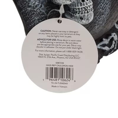 Product Thrills & Chills® Cauldron Hide Reptile Terrarium Decor