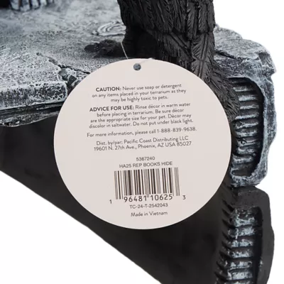 Product Thrills & Chills® Books Hide Reptile Terrarium Decor