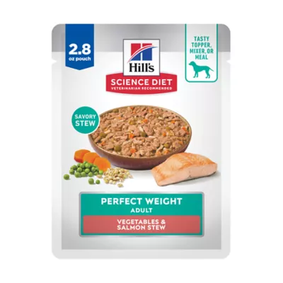 Product Hill's Science Diet Perfect Weight Adult Wet Dog Food Topper - Vegetables & Salmon, 2.8 oz