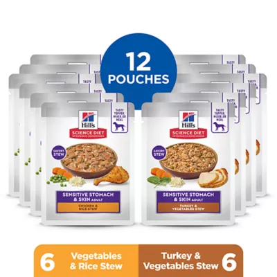Product Hill's Science Diet Sensitive Stomach & Skin Variety Pack Adult Wet Dog Food Topper