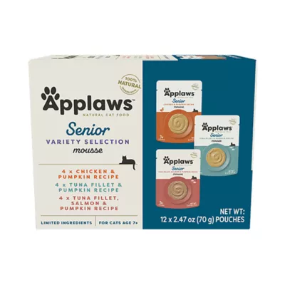 Product Applaws Cat - Senior, Mousse, Variety Pack, 12 CT, 29.64 OZ