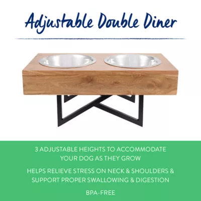 Product Top Paw® Adjustable BPA Free Double Diner with 2 Bowls