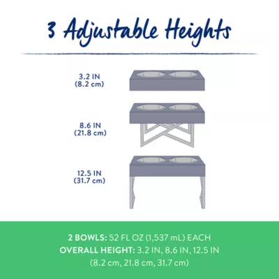 Product Top Paw® Adjustable BPA Free Double Diner with 2 Bowls