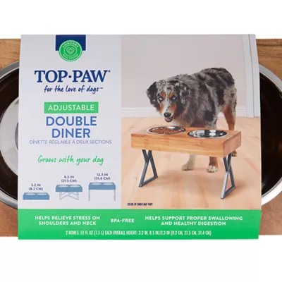 Product Top Paw® Adjustable BPA Free Double Diner with 2 Bowls