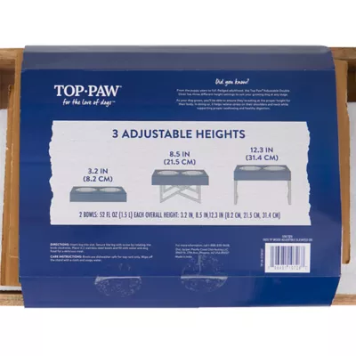 Product Top Paw® Adjustable BPA Free Double Diner with 2 Bowls
