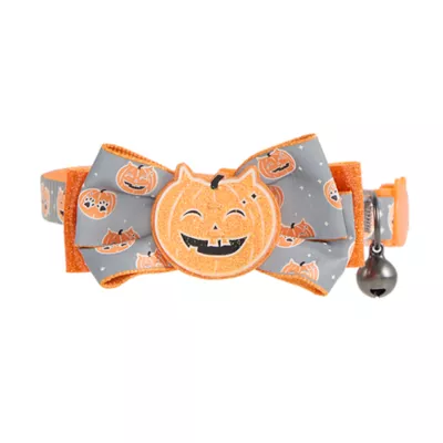 Product Thrills & Chills® Pumpkin Bow Cat Collar