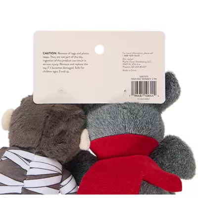 Product Thrills & Chills® Squeaker Bat & Monkey Plush Dog Toys - 2 PK