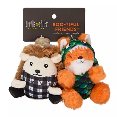 Product Thrills & Chills® Squeaker Hedgehog & Fox Plush Dog Toys - 2 PK