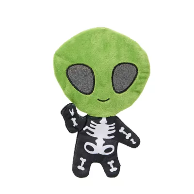 Product Thrills & Chills® Flattie Alien Dog Toy with Squeaker & Crinkly Sounds