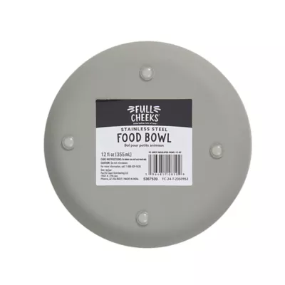 Product Full Cheeks™ Small Pet Grey Insulated Stainless Steel Food Bowl