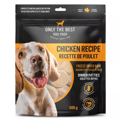 Product Only The Best Adult Freeze-Dried Dog Food Dinner Patties - Chicken, 500 g