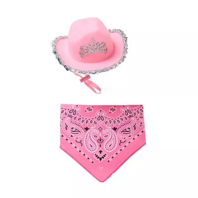 Product Thrills & Chills® Pink Cowgirl Hat & Bandana