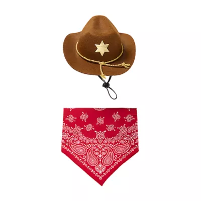 Product Thrills & Chills® Cowboy Hat & Bandana, Dog & Cat