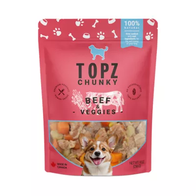 Product TOPZ Chunky Bone Broth Dog Food Topper - Beef & Veggies
