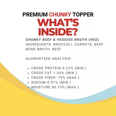Product TOPZ Chunky Bone Broth Dog Food Topper - Beef & Veggies