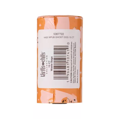 Product Thrills & Chills® Halloween Waste Pick Up Bags, Ghost, 15 Count