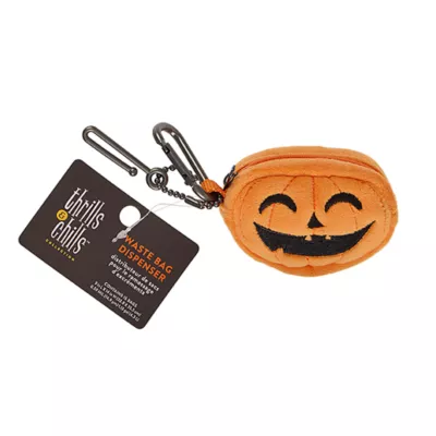Product Thrills & Chills® Pumpkin Waste Pickup Bag Dispenser, 15 Pickup Bags Included