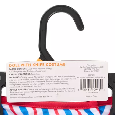 Product Thrills & Chills® Pet Creepy Doll Costume, Dog & Cat