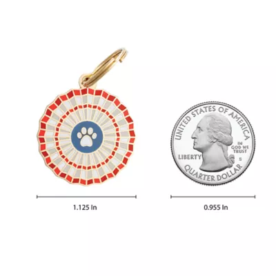 Product Two Tails Pet Company Americana Pet ID Tag