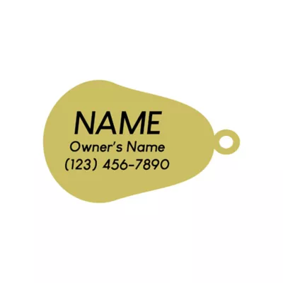 Product Two Tails Pet Company Avacado Pet ID Tag