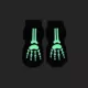 Product Thrills & Chills® Glow in the Dark Skeleton Socks