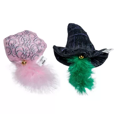 Product Wicked Hat and Tiara Plush Cat Toys, 2 Pack