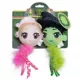 Product Wicked Glinda and Elphaba Heads Plush Cat Toy, 2 Pack