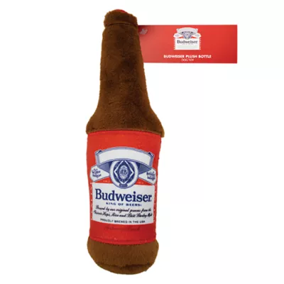 Product Anheuser Busch,  Budweiser Plush Bottle Brown Dog Toy