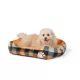 Product Thrills & Chills® Orange Plaid Spooky Cuddler Dog Bed - Black, Gray & Orange