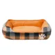 Product Thrills & Chills® Orange Plaid Spooky Cuddler Dog Bed - Black, Gray & Orange