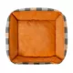 Product Thrills & Chills® Orange Plaid Spooky Cuddler Dog Bed - Black, Gray & Orange