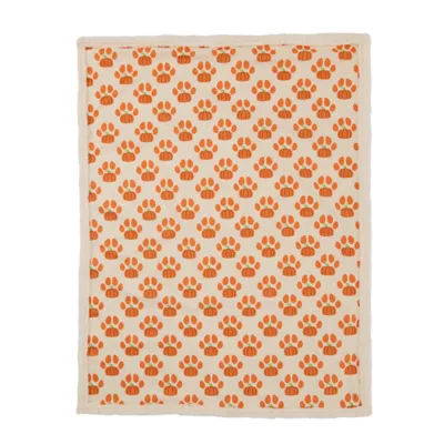 Product Thrills & Chills® Pumpkin Paws Cozy Throw Pet Blanket