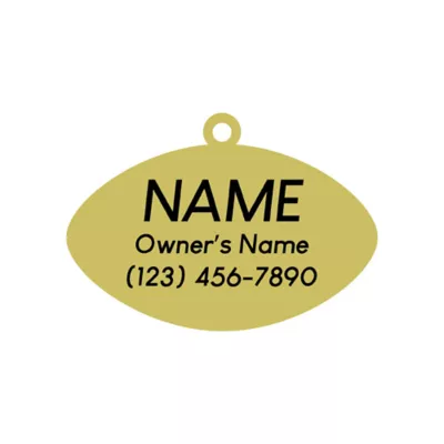 Product Two Tails Pet Company Football Pet ID Tag