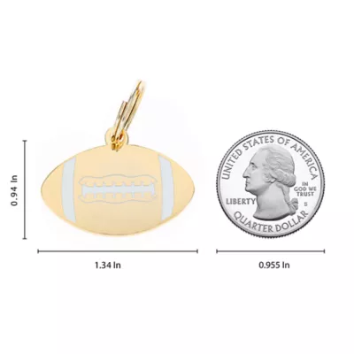 Product Two Tails Pet Company Football Pet ID Tag