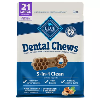 Product Blue Buffalo All Life Stages Large Dental Chews - Chicken & Spearmint
