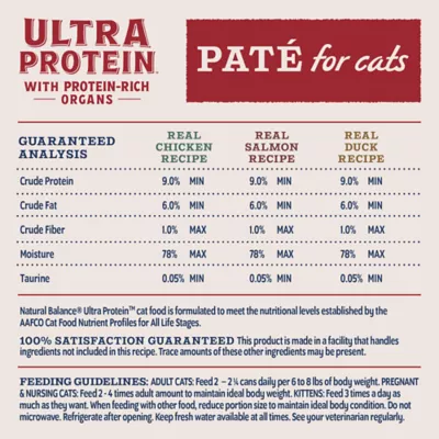 Product Natural Balance Ultra Protein Wet Cat Food - Pate Variety Pack, 12 ct