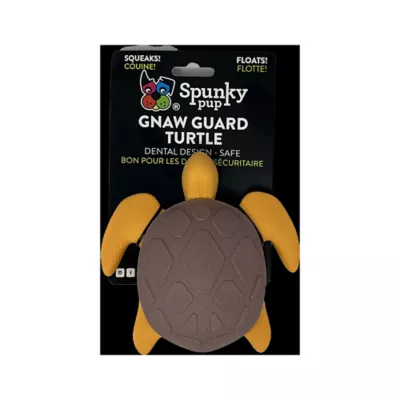 Product Spunky Pup Gnaw Guard Turtle Squeaker Floating Dog Toy
