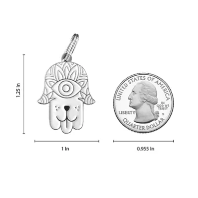 Product Two Tails Pet Company 'Hamsa' Pet ID Tag