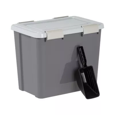 Product IRIS, 30 Lbs. Airtight Pet Food Container - Dog & Cat Food Storage Bin with Scoop