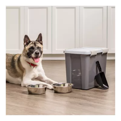 Product IRIS, 30 Lbs. Airtight Pet Food Container - Dog & Cat Food Storage Bin with Scoop